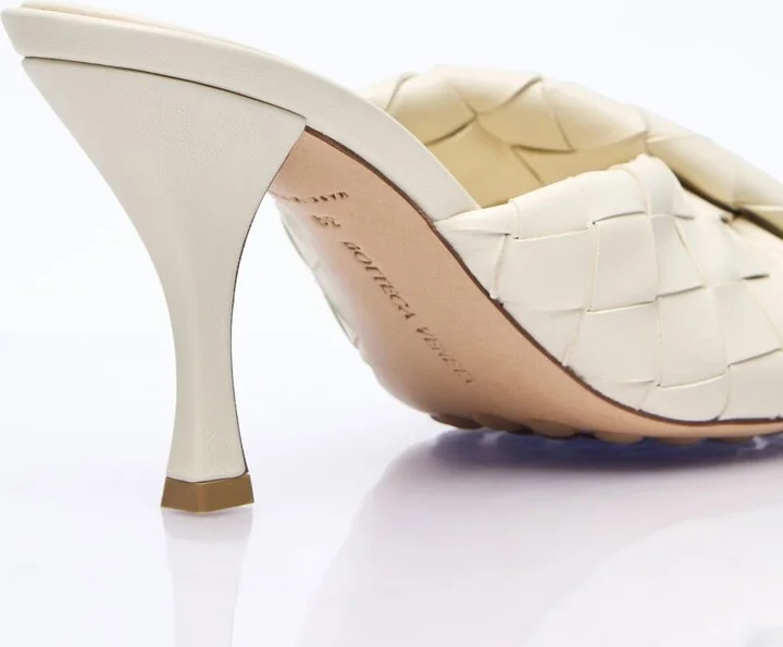 Bottega Veneta Blink Heeled Mules - Woman Mules Cream Eu - 38 - Image 5