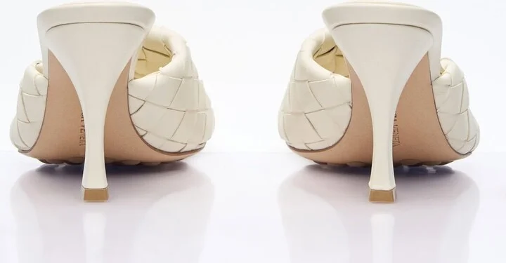 Bottega Veneta Blink Heeled Mules - Woman Mules Cream Eu - 38 - Image 6
