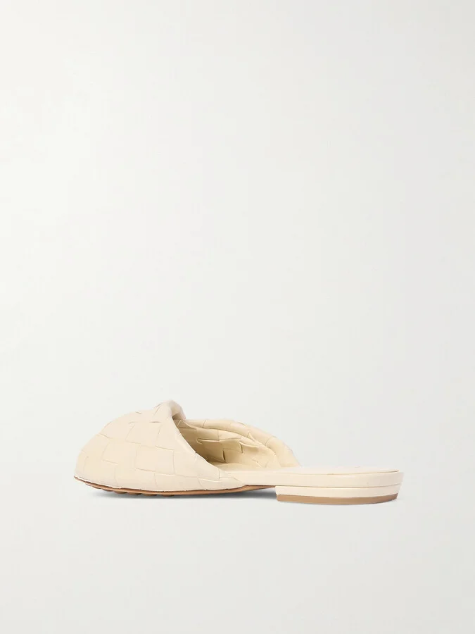 Bottega Veneta - Blink Intrecciato Leather Slides - Off-white - Image 3
