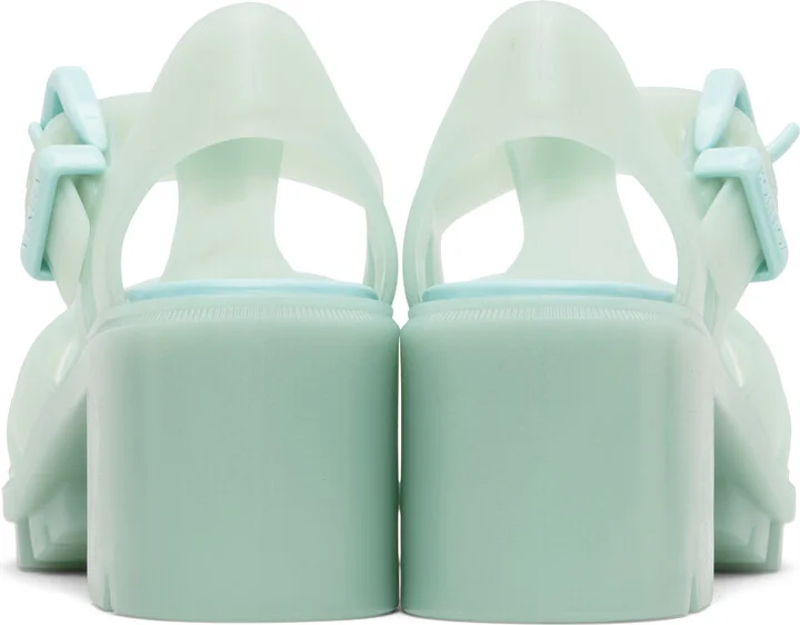 Bottega Veneta Blue Gertie Fisherman Heeled Sandals - Image 2