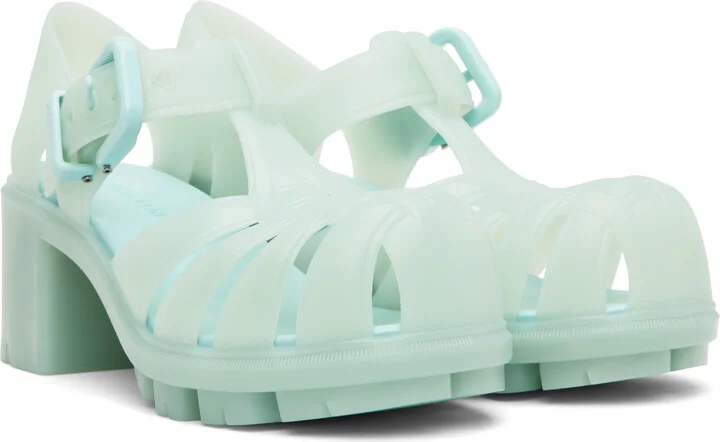Bottega Veneta Blue Gertie Fisherman Heeled Sandals - Image 4