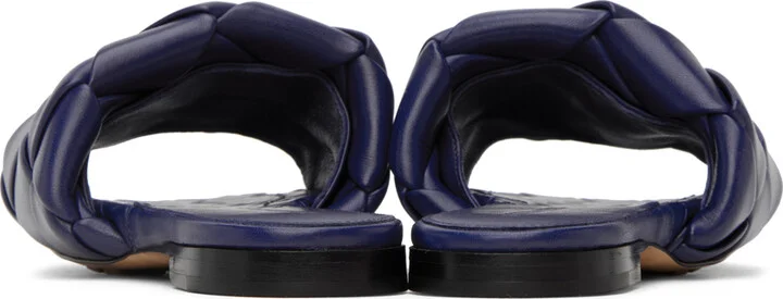 Bottega Veneta Blue Lido Flat Sandals - Image 2