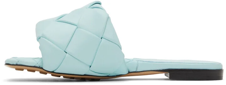 Bottega Veneta Blue Lido Sandals - Image 3