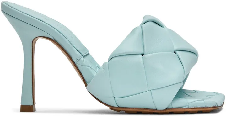 Bottega Veneta Blue Lido Sandals