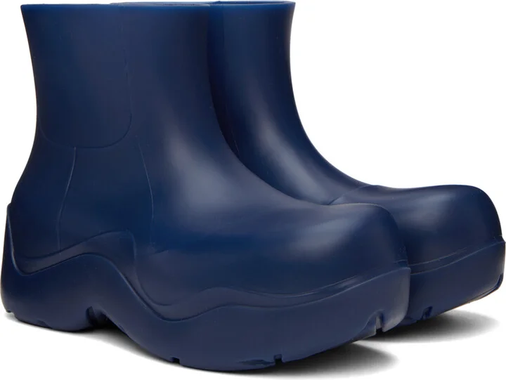 Bottega Veneta Blue Puddle Boots - Image 4