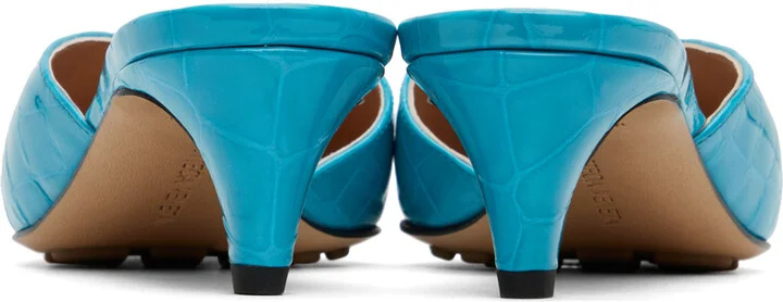 Bottega Veneta Blue Punta Heels - Image 2