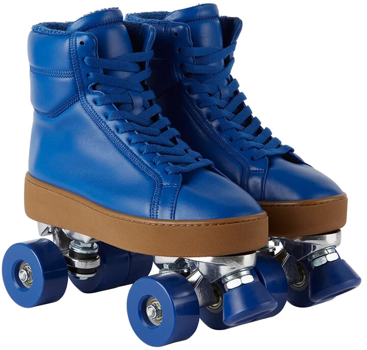 Bottega Veneta Blue Quilt Roller Skates - Image 3