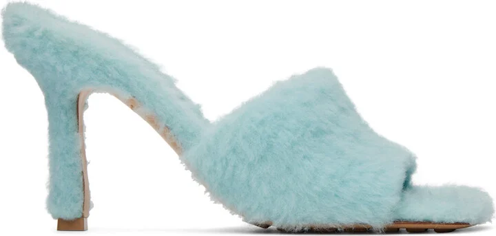 Bottega Veneta Blue Stretch Heeled Sandals