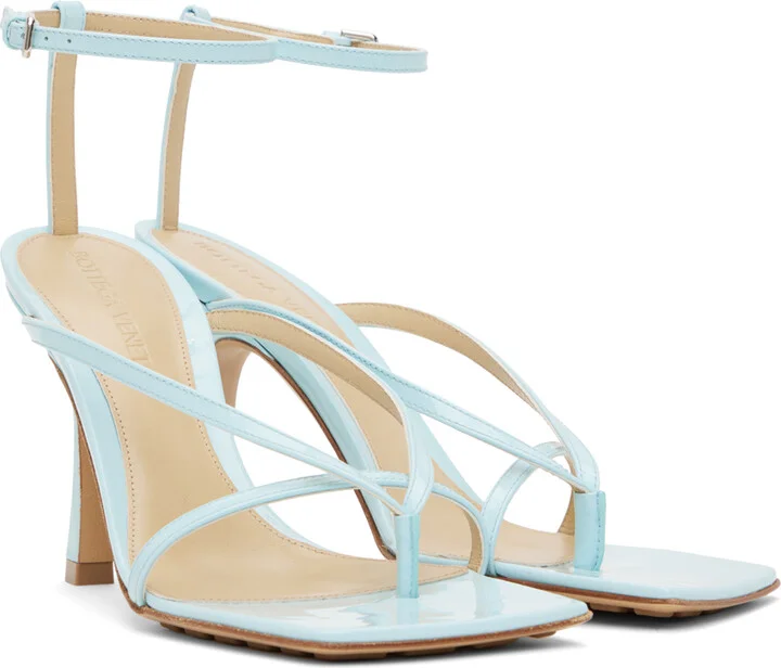 Bottega Veneta Blue Stretch Strap Sandal - Image 4