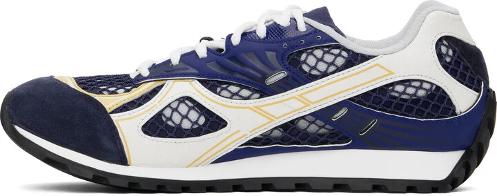 Bottega Veneta Blue & White Orbit Sneakers - Image 3