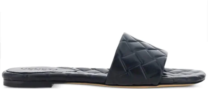 Bottega Veneta Braided Pattern Amy Flat Mule Shoes
