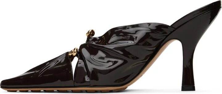 Bottega Veneta Brown Bunnie Mules - Image 3