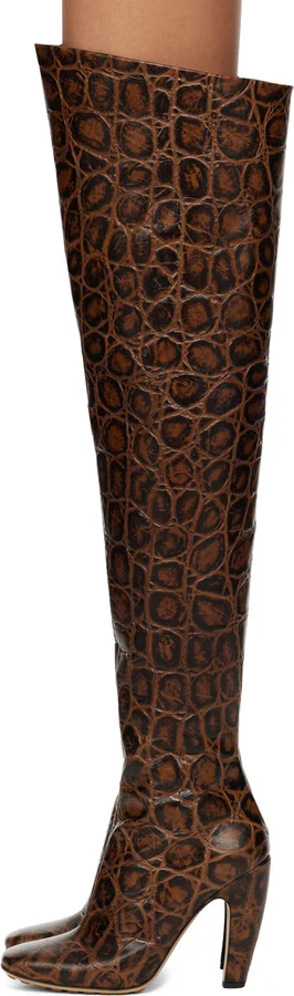 Bottega Veneta Brown Canalazzo Over-The-Knee Boot - Image 3