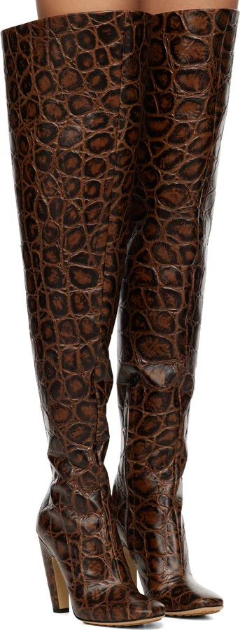 Bottega Veneta Brown Canalazzo Over-The-Knee Boot - Image 4