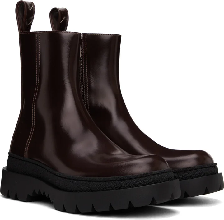 Bottega Veneta Brown Highway Boots - Image 4