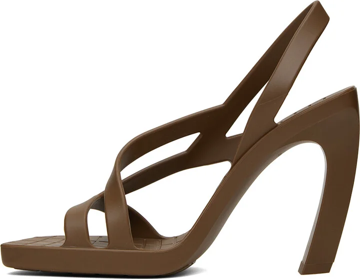 Bottega Veneta Brown Jimbo Heeled Sandals - Image 3