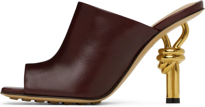 Bottega Veneta Brown Knot Mules - Image 3