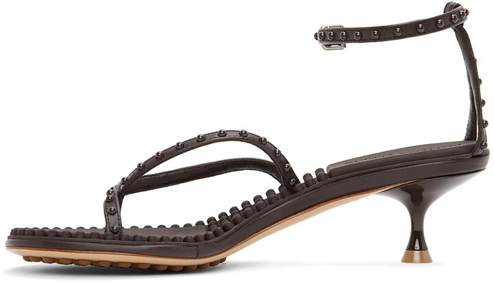 Bottega Veneta Brown Lagoon Bubble Low Sandals - Image 3