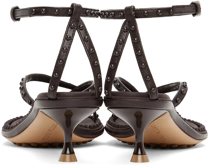 Bottega Veneta Brown Lagoon Bubble Low Sandals - Image 4