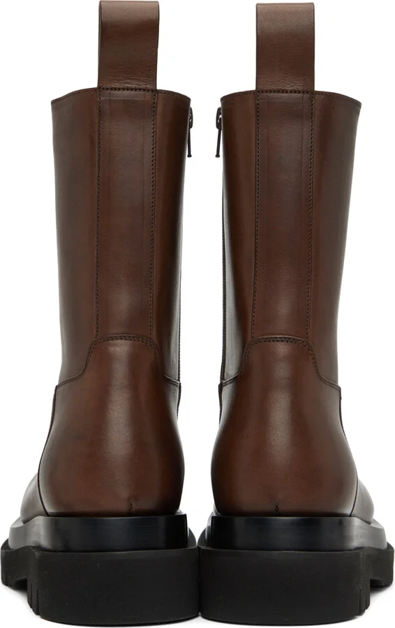 Bottega Veneta Brown Lug Boots - Image 2