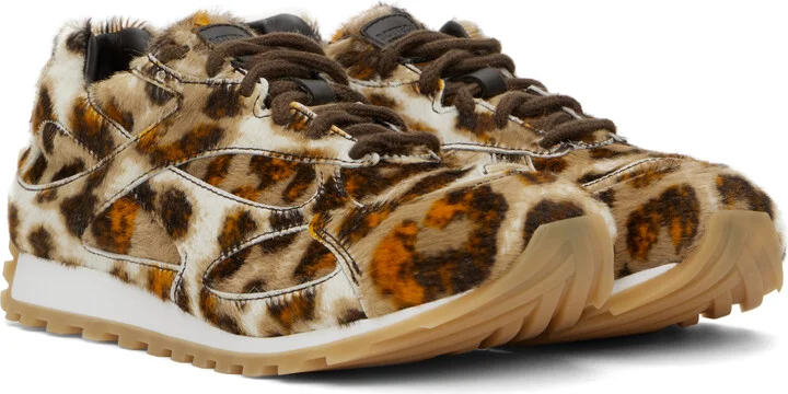 Bottega Veneta Brown & Orange Orbit Sneakers - Image 4