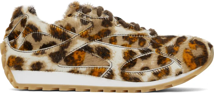 Bottega Veneta Brown & Orange Orbit Sneakers