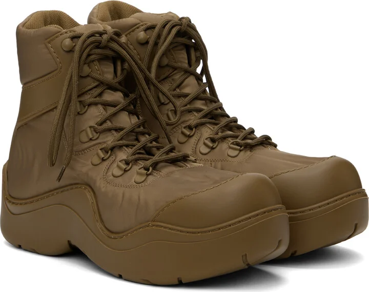 Bottega Veneta Brown Puddle Bomber Boots - Image 4