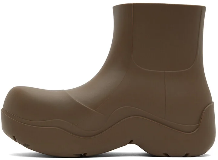 Bottega Veneta Brown Puddle Boots - Image 3