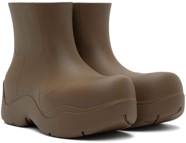 Bottega Veneta Brown Puddle Boots - Image 4