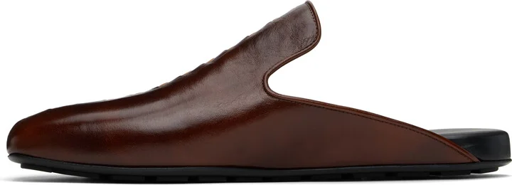 Bottega Veneta Brown Roma Slippers - Image 3