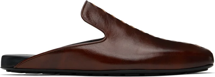 Bottega Veneta Brown Roma Slippers
