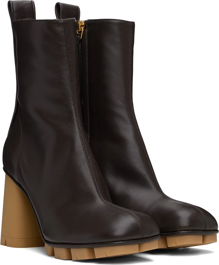 Bottega Veneta Brown Shore Ankle Boots - Image 4