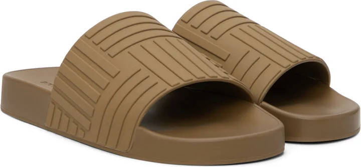 Bottega Veneta Brown Slider Sandals - Image 4