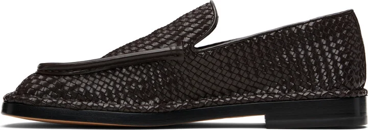 Bottega Veneta Brown Square-Toe Daddy Loafers - Image 3