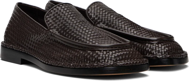 Bottega Veneta Brown Square-Toe Daddy Loafers - Image 4