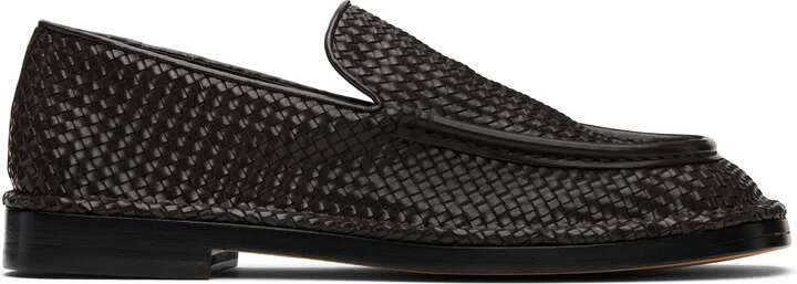 Bottega Veneta Brown Square-Toe Daddy Loafers
