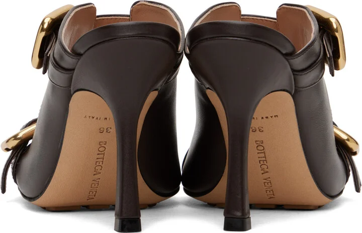 Bottega Veneta Brown Stretch Buckle Mule - Image 2