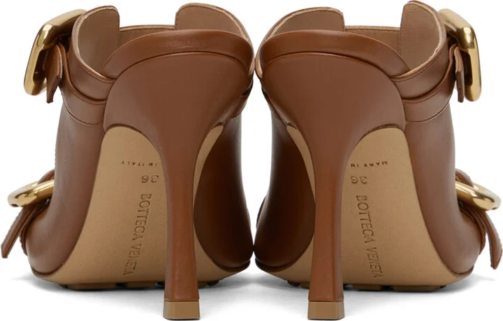 Bottega Veneta Brown Stretch Buckle Mule - Image 2