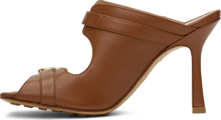 Bottega Veneta Brown Stretch Buckle Mule - Image 3