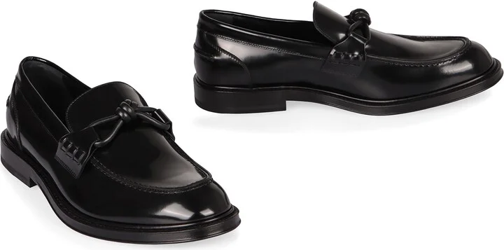 Bottega Veneta Brushed Leather Loafers - Image 3