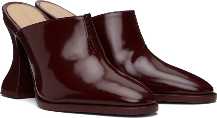 Bottega Veneta Burgundy Cha-Cha Mules - Image 4