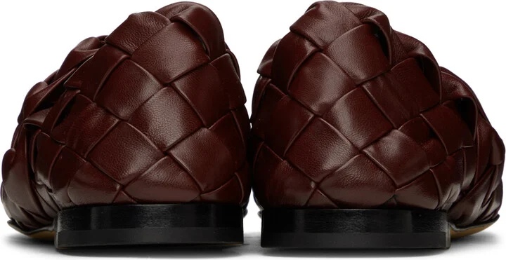 Bottega Veneta Burgundy Intrecciatio Slippers - Image 2