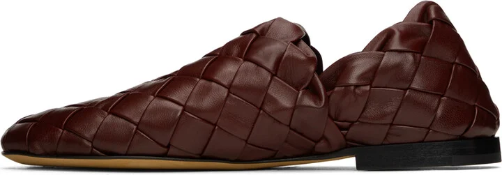 Bottega Veneta Burgundy Intrecciatio Slippers - Image 3