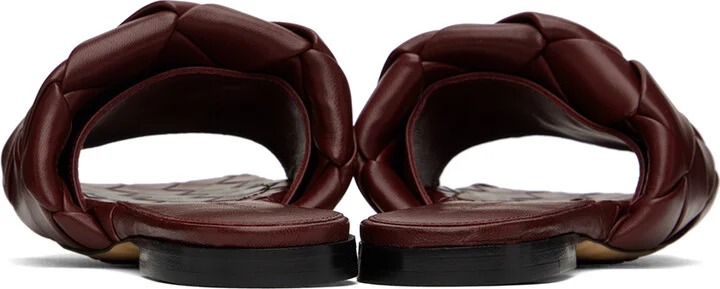 Bottega Veneta Burgundy Lido Sandals - Image 2