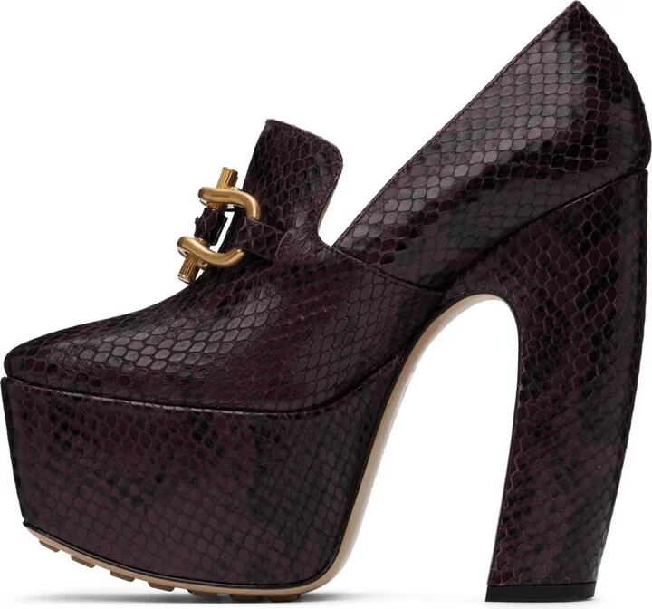 Bottega Veneta Burgundy Mostra Pumps - Image 3