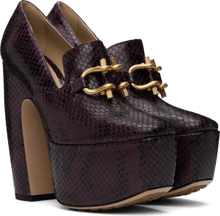 Bottega Veneta Burgundy Mostra Pumps - Image 4