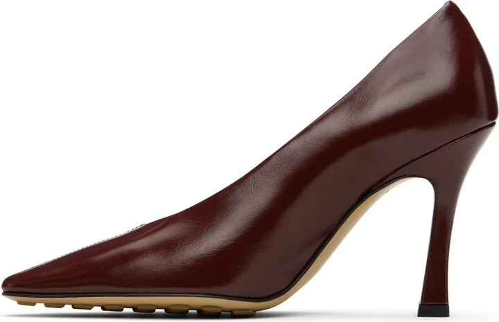 Bottega Veneta Burgundy Sofia Heels - Image 3
