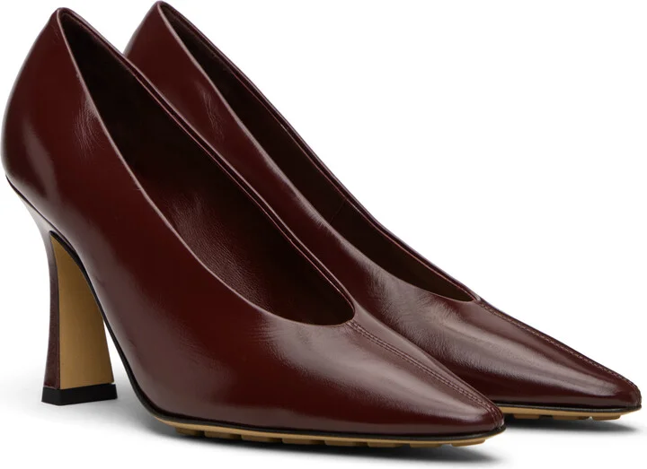 Bottega Veneta Burgundy Sofia Heels - Image 4