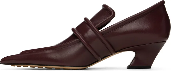 Bottega Veneta Burgundy Spada Heels - Image 3