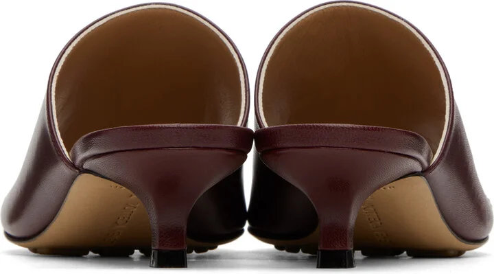 Bottega Veneta Burgundy Stretch Mules - Image 2